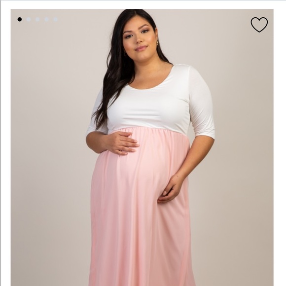 pink blush plus size maternity